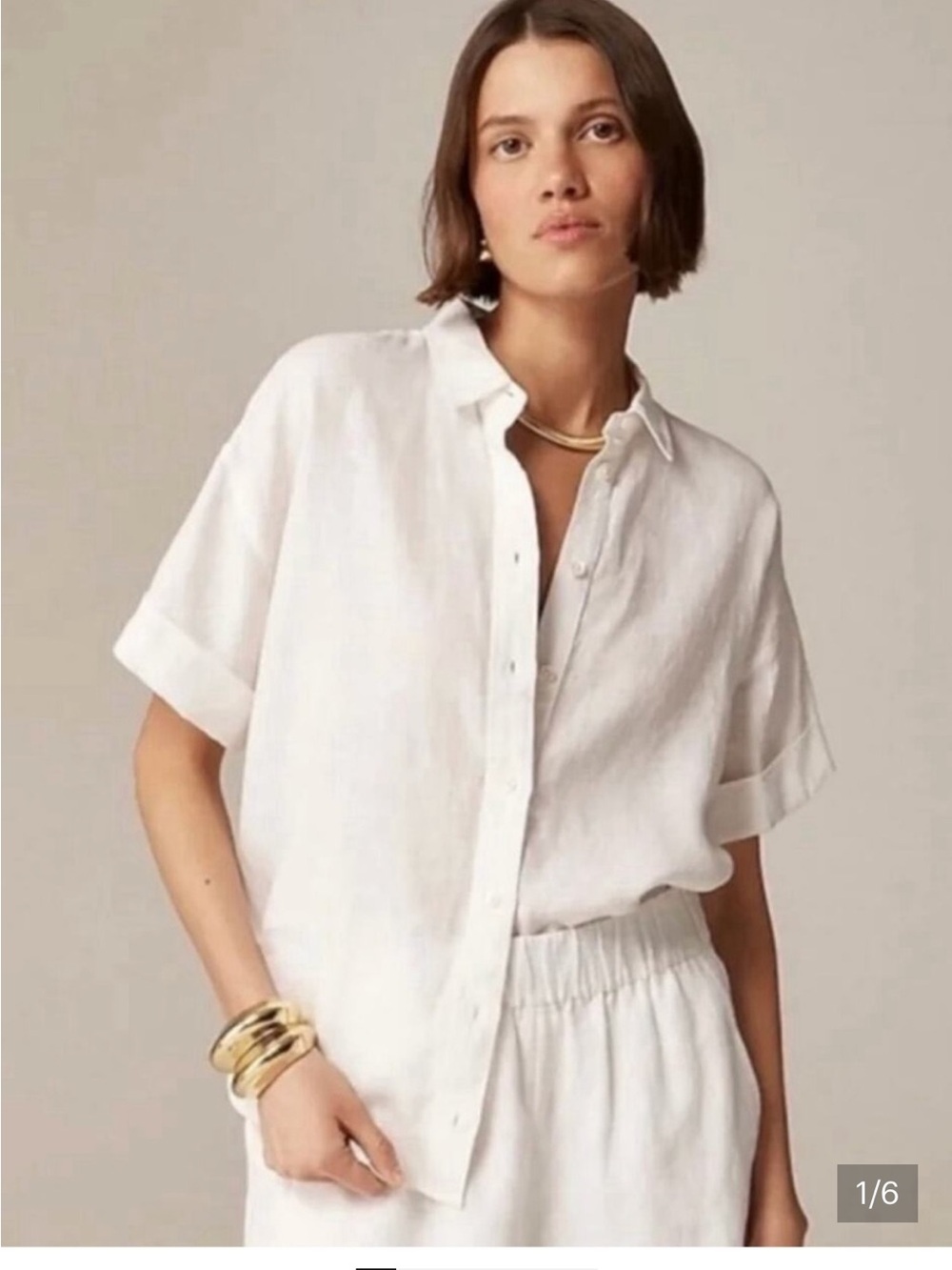 J. Crew Bard McNutt Irish Linen Top